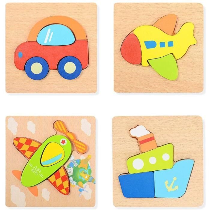 Jouet Bebe Puzzles En Bois Jouet Bebe 3d Puzzles Jouets Montessori Enfant 1 2 3 Ans Bois Jouet Educatif Garcon Et Fille De A590 Cdiscount Jeux Jouets