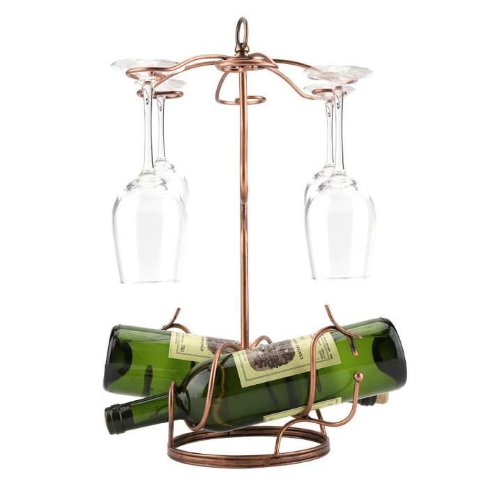 Support Verres A Vin En Metal Suspendu Etagere A Rangement De