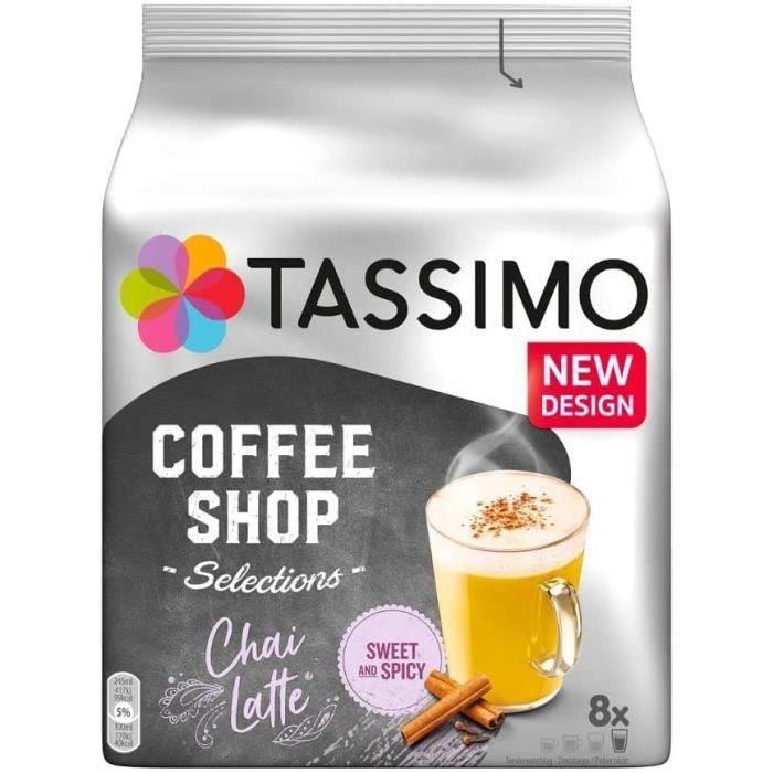 Tassimo Thé Dosettes – 40 boissons Coffee Shop Chai Latte (lot de 5 x 8  boissons) : : Épicerie