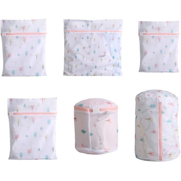 Lot De 6 Sacs Réutilisables En Coton Bio Avec Cordon - 3 Tailles Pour Fruits, Légumes, Courses - Lavables Machine