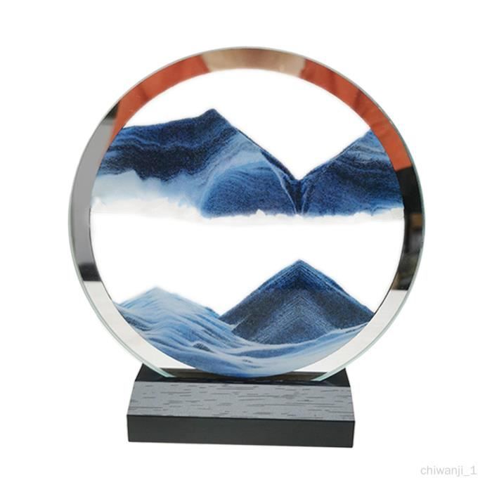 Tableau De Sable Fluide - Paysage De Sable Qui Coule - Décoration Bureau Apaisante - Plusieurs Tailles Disponibles