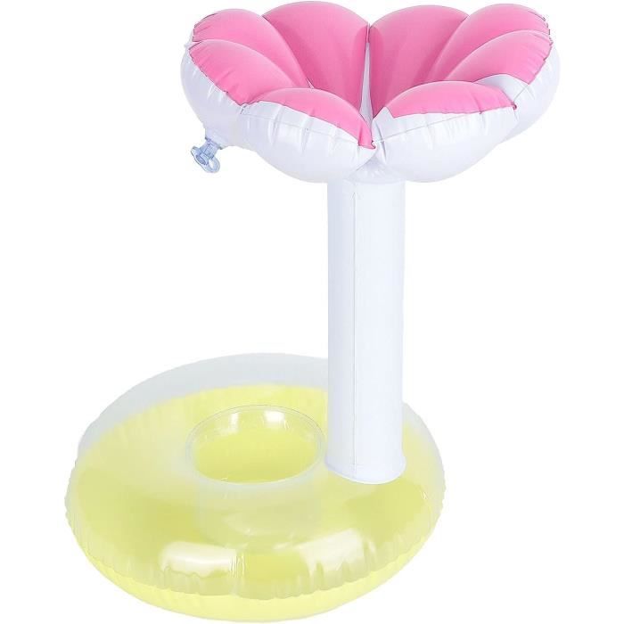 Plateau Flottant Piscine, Bar Gonflable avec 8 Compartiments, Porte Gobelet Flottant 71 x 56 cm pour Boissons Snacks Téléphone, Accessoire Piscine en PVC Renforcé