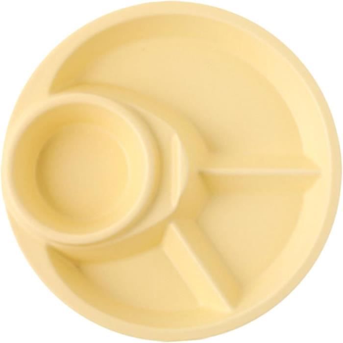 Lot de 2 assiettes divisées, assiette divisée en plastique
