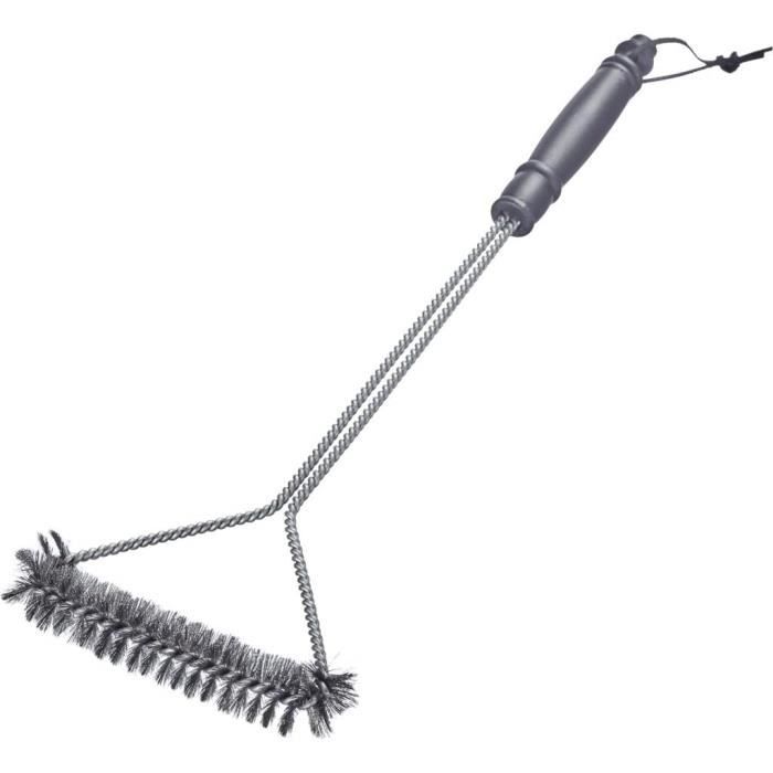 Brosse De Nettoyage De Gril Brosse En D'acier Robuste Avec Poignée Outil De Nettoyage De Poils En Metal Pour Casserole De Gril De Barbecue 93921289