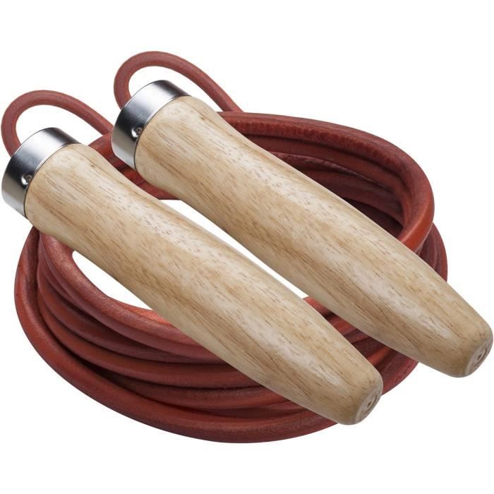 Corde à Sauter En Cuir Lestable 500g - Entraînement Cross Training Et Boxe Fitness