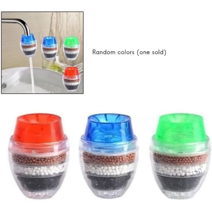 Filtre Robinet Charbon Actif 6Pcs | Buse Rotative 360° | Pour Cuisine Salle De Bain