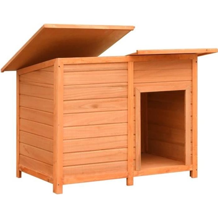 Comparer les prix de KAI Niche pour chiens Bois de pin et de sapin solide 120x77x86 cm