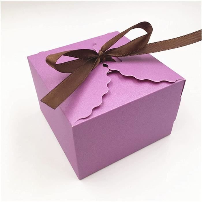 50 Boîtes à Bonbons Kraft Vintage OFKPO - Avec Corde Chanvre & Pendentif - Pour Mariage, Anniversaire