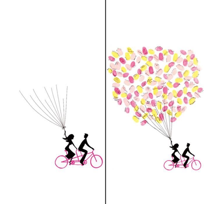 Tableau A Empreintes Pour Les Evenements Speciales De La Vie Mariage Anniversaire Bapteme Communion 6 Couleurs D Encre Offertes Cdiscount Beaux Arts Et Loisirs Creatifs