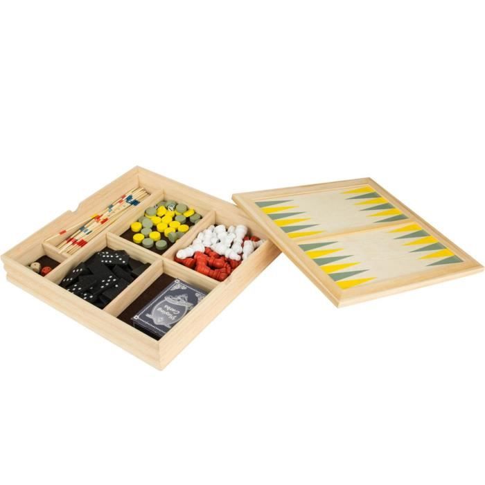 Coffret dames, échecs, backgammon - Jeux de dames, d'échecs et de