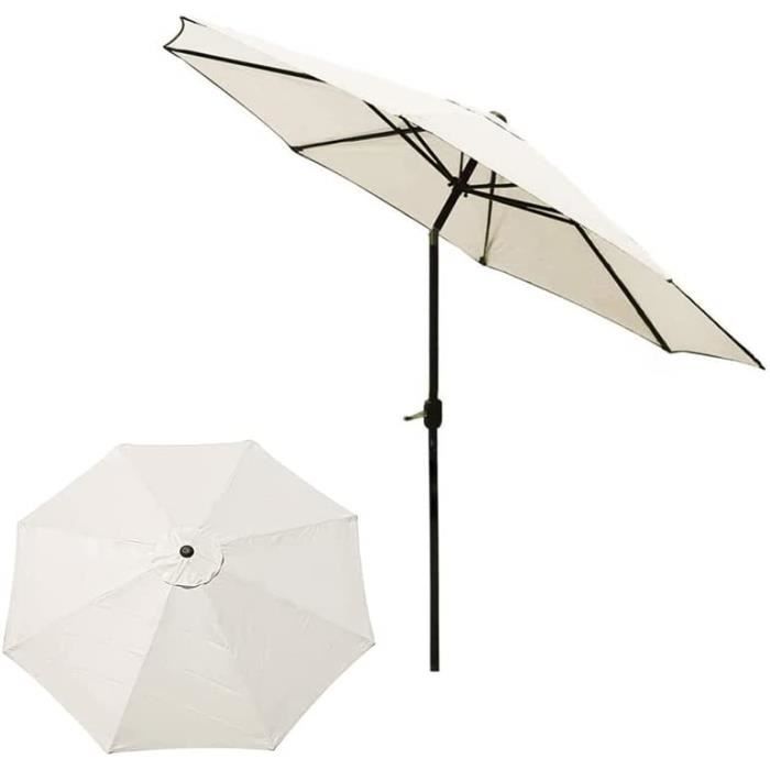 Toile Polyester Parasol Extérieur Toile Rechange Parasol 4m 8 Baleines - Auvent Polyester Pour Parasol Terrasse Protection Sol Jardin