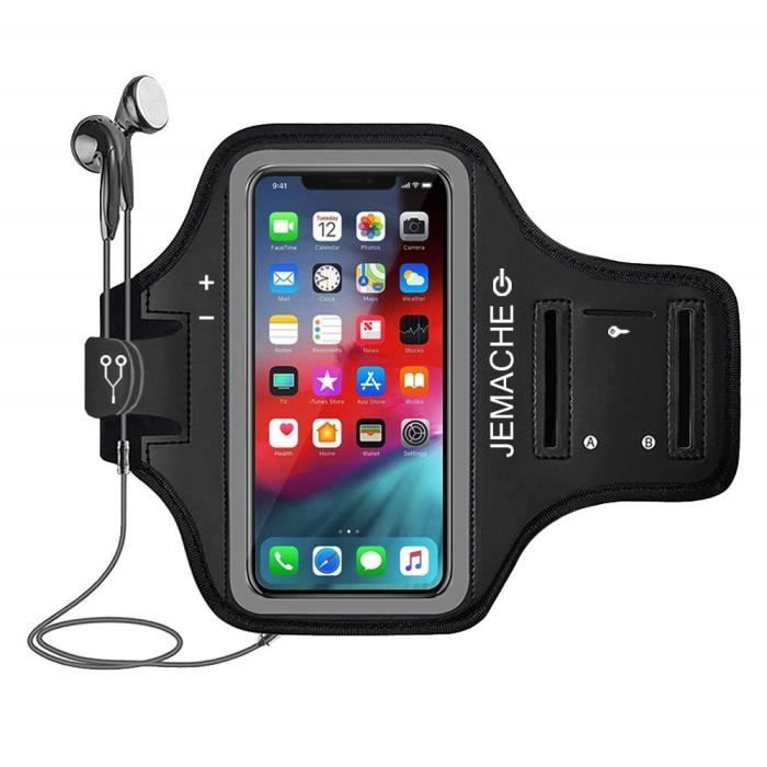 Brassard Sport JEMACHE Pour IPhone 11/XR - Avec Porte-Carte Et Contrôles Tactiles (Rose)