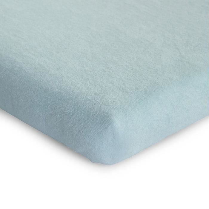68//90 cm 95//95 cm Julius Z/öllner Drap-Housse pour Matelas de Parc Uni Bleu Clair