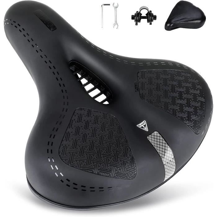 Selle de Velo Confortable en Gel a Memoire de Forme Douce et Respirante Noir Pour Velos de Ville Cdiscount Sport