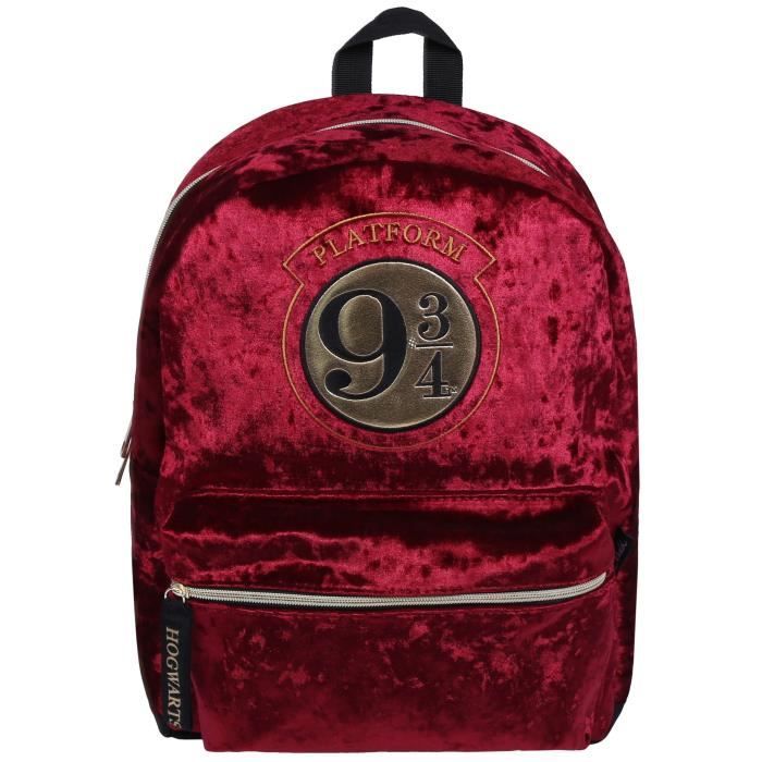 Sac à dos - Harry Potter - Velours bordeaux - Format A4 - Mixte