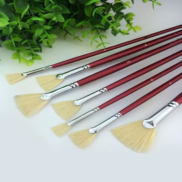 Lot De 60 Pinceaux De Peinture Aquarelle Manches En Bois - Assortiment Pinceaux Brosses En Poils De Poneys