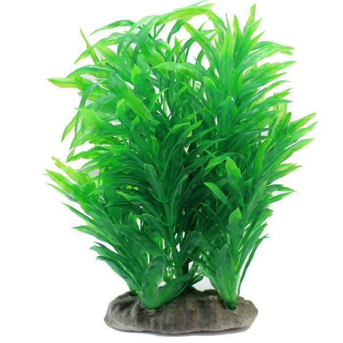 Binnan 20 cm Plante d'aquarium Artificielle de d'aspect Réaliste Ornement pour Vert Deco Aquarium 