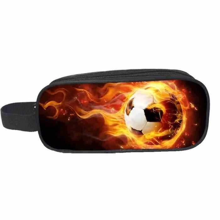Trousse Scolaire Garçon Thème Football - Grande Capacité, Extensible, Pour Collège Et Lycée - 5