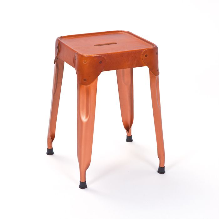 Relas Tabouret de salle à manger cuivre brun.