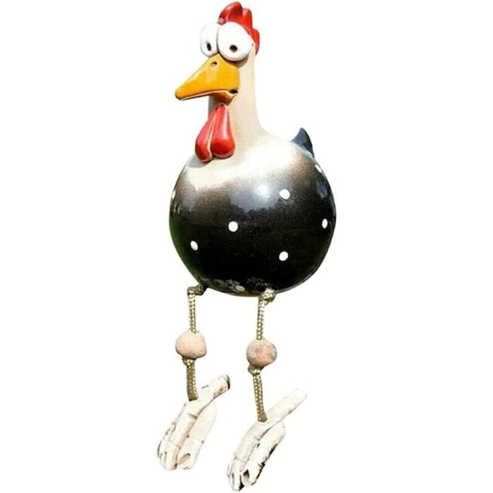 Statue Décorative Coq En Résine Pour Jardin Ou Intérieur - Design Mignon Et Coloré, Décoration Amusante - 9