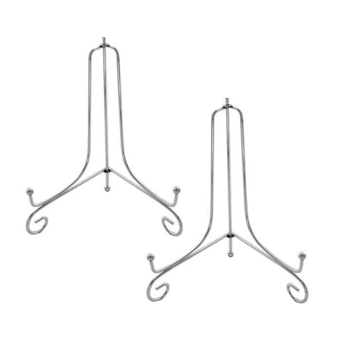 Livres de Cuisine Tableaux et pièces d’Art,10 Pouces Assiettes décoratives Cadres pour Image Tincogo Lot de 2 Argenté Métal chevalets Porte Assiette Présentoirs Décoratifs en pour Photo