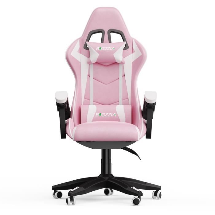 SXSHYUFC Rose Chaise Gaming Ergonomique pour Chaise de Jeu pour Ordinateur,  avec Support Lombaire, avec des Oreilles de Lapin Chaises, Cuir E-Sports  Gamer