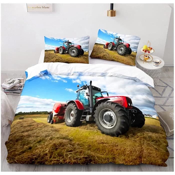 Housse De Couette Tracteur - Marque - Modèle - Fermeture éclair cachée