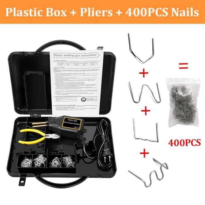 Lot De 100 Agrafes En Plastique Forme C Pour Soudure - 0,8 Mm - Neuf