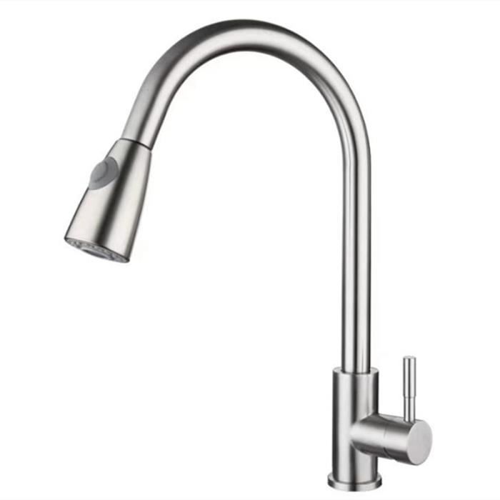 CR-MOESANCO® Robinet Mitigeur Chromé Avec Interrupteur 12V/24V - Idéal Caravane, Camping-Car, Bateau - Hauteur 40mm