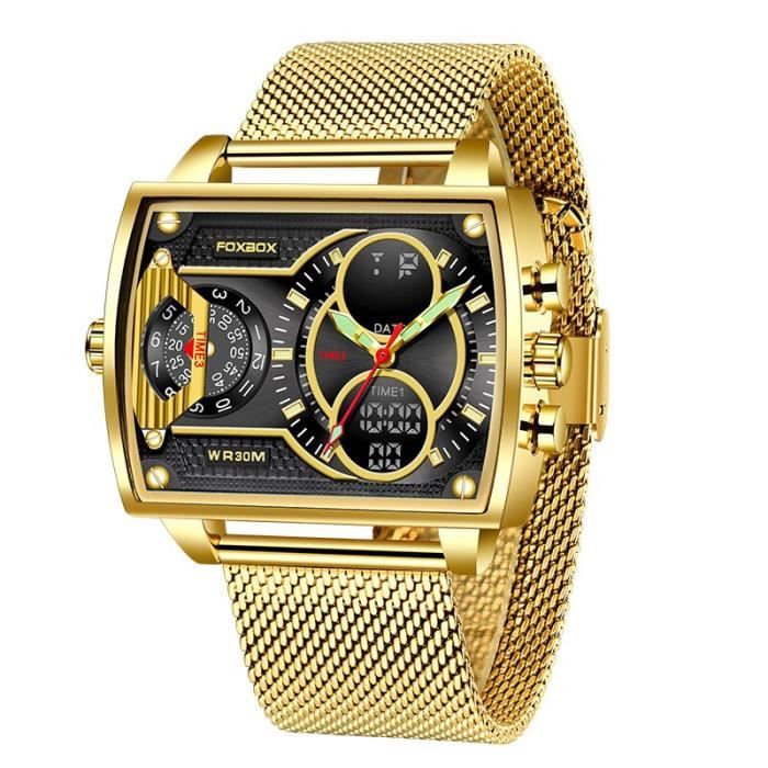Montre à Quartz Dorée Pour Homme Pierre Rucci - Boîtier En Pierre, Occasion