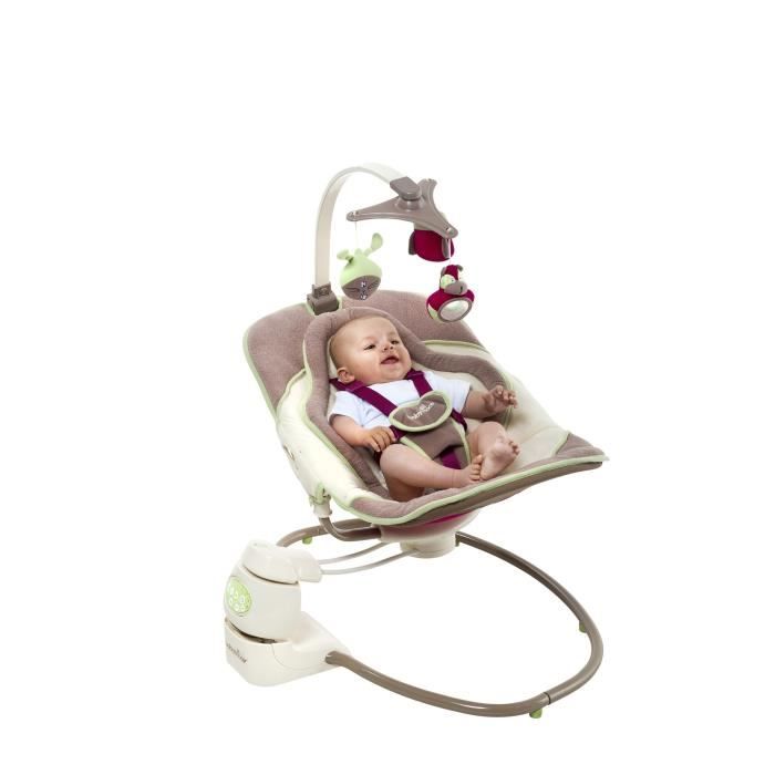 Babymoov Balancelle 360 Motion Taupe Hibiscus Cdiscount Puericulture Eveil Bebe
