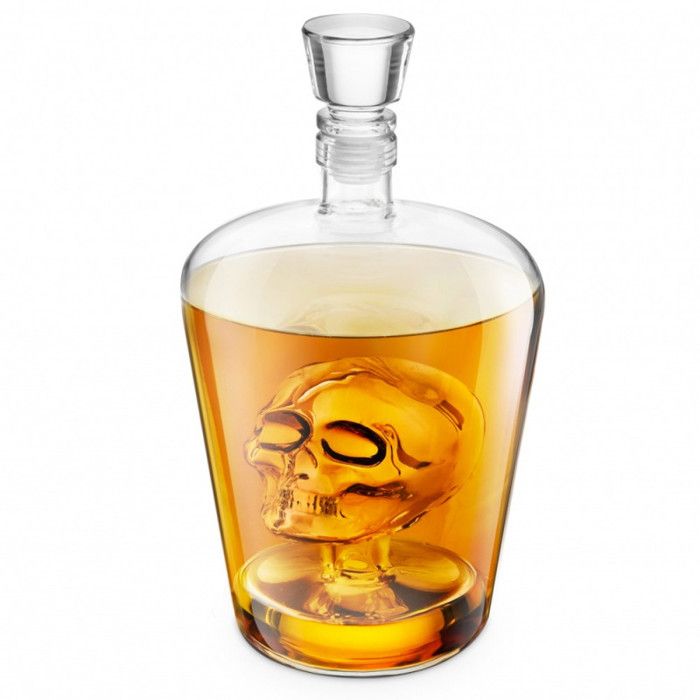 Bouteille Whisky Décanter 3D Moto - Verre Soufflé Main, Design Moteur V-Twin - Cadeau Pour Amateur De Moto, Collection