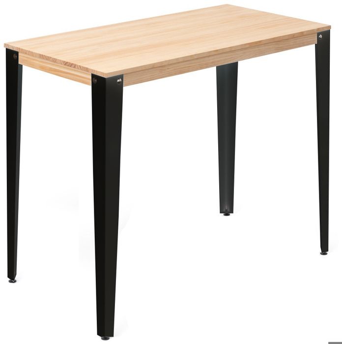 table mange debout lunds 60x140x110cm  noir-naturel. box furniture