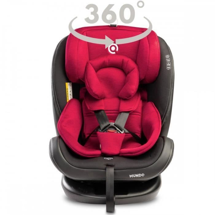 Siège-auto évolutif MUNDO - CARETERO - Isofix - Rouge - Rotation 360°