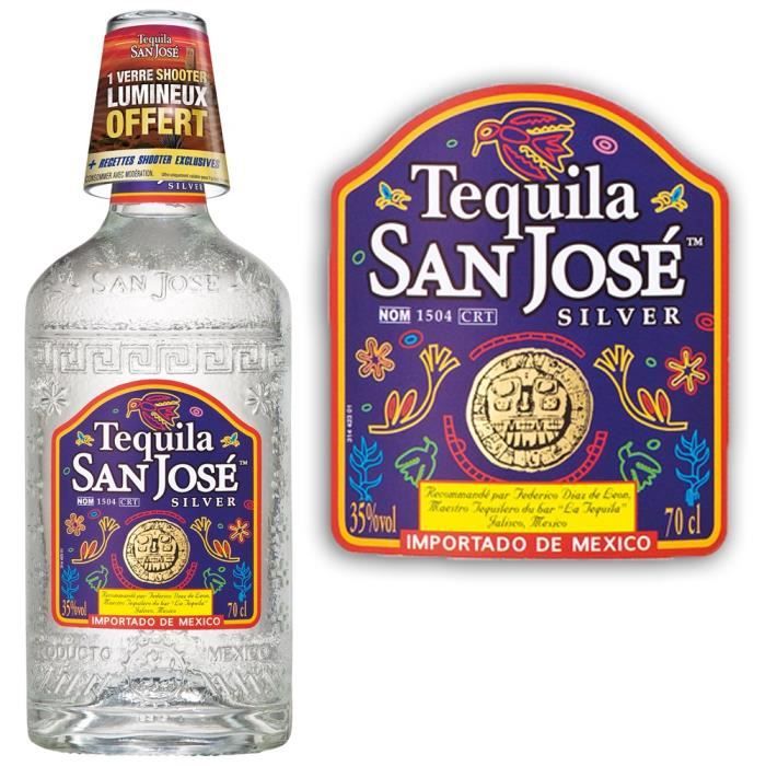 Tequila San José 35 70cl avec verre Achat / Vente assortiment alcool