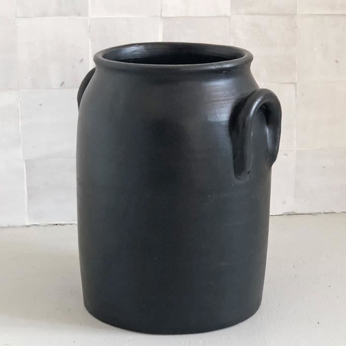 Vase avec Anses Amphore 66cm Noir - Maison