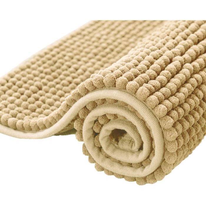 Tapis De Bain Absorbant Et Antidérapant, Tapis De Douche En Chenille Duveteuse Tapis Interieur Antiderapant Pour Salle De Bain Douche Couloir C 99180968