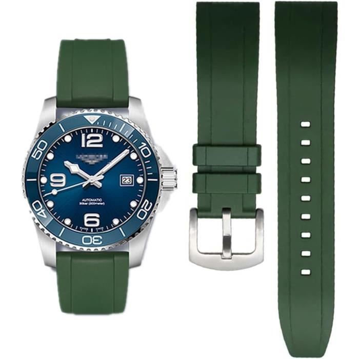 Bracelet De Montre En Caoutchouc FKM DASSARI - Largeurs 20 Mm Ou 22 Mm, Robuste Et Confortable