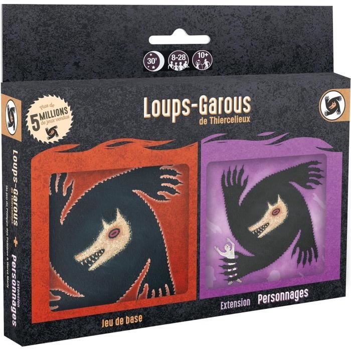 LoupsGarous De Thiercelieux Pack Jeu De Base + Extension Personnages Jeux De Société