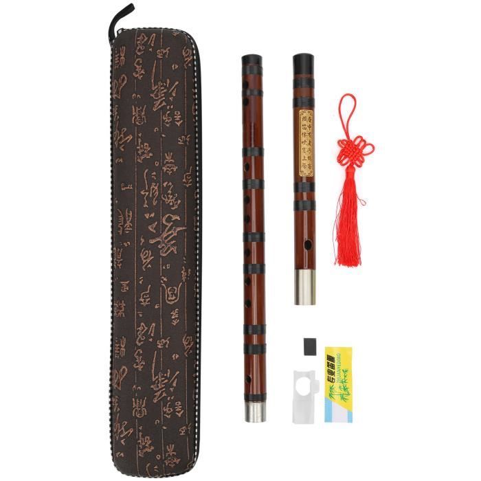 Dioche Flûte en bambou clé C Flûte de Bambou Professionnelle C Key