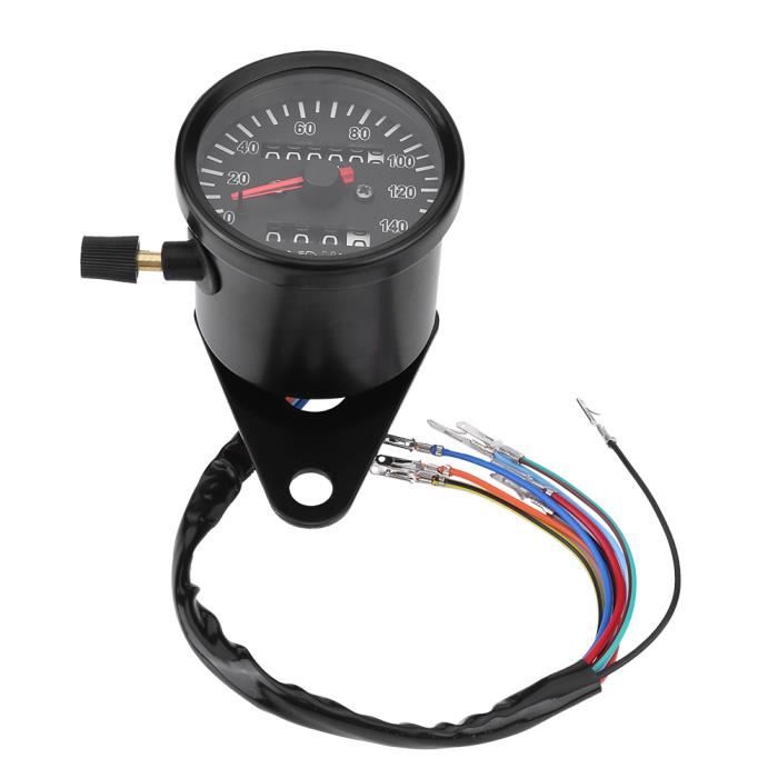 Compteur Kilométrique Universel LED Pour Moto - Style Cafe Racer Old School | 0-180 Km/h, 12V, Diamètre 68 Mm