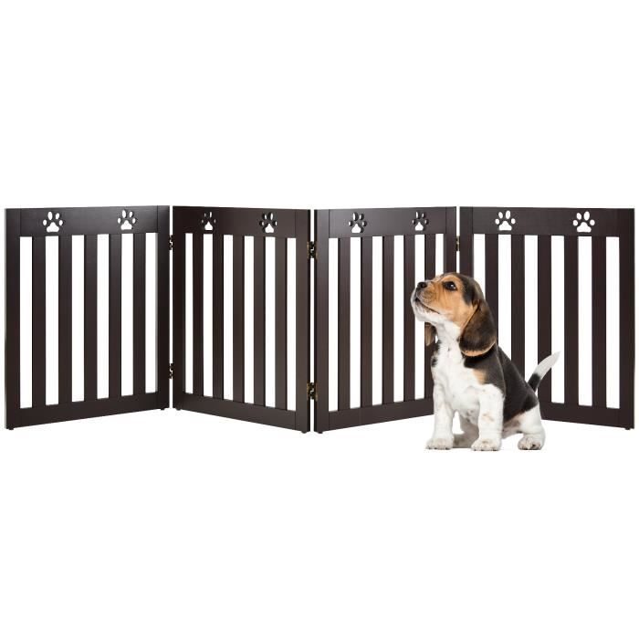 Barrière de sécurité bébé Vounot Barriere de securite porte et escalier  75-84cm blanc pour animaux