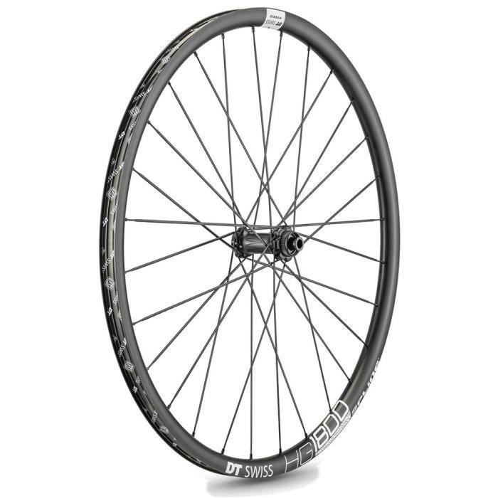 Roues vélo DT Swiss HG 1800 Spline L - Mixte - Noir - Largeur intérieure 24mm - Hauteur de jante 25mm
