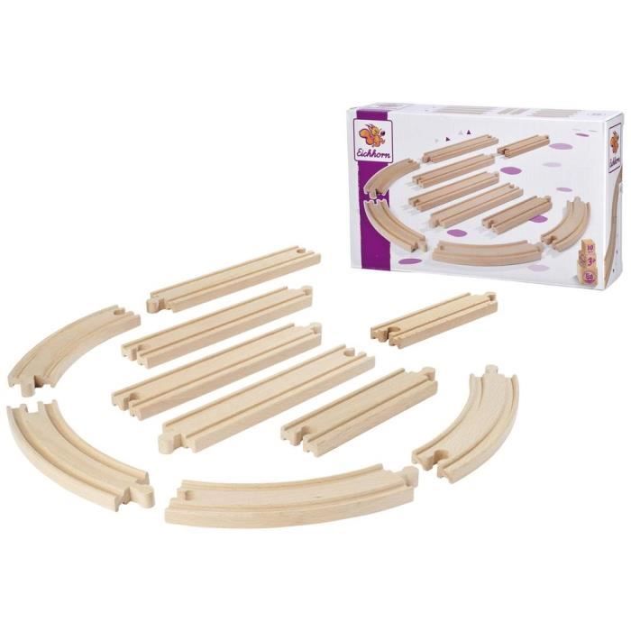 Set d'extension de rails pour circuit de train en bois | Chez les enfants