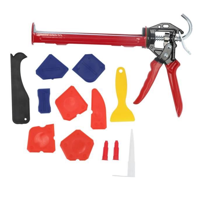 Fix&liss Embout Silicone 12 Groupes Capuchons De Buses De Calfeutrage, Buses De Calfeutrage, Embouts Applicateurs En Silicone Refermablesblancrouge 73990290 Spatule Joint Silicone