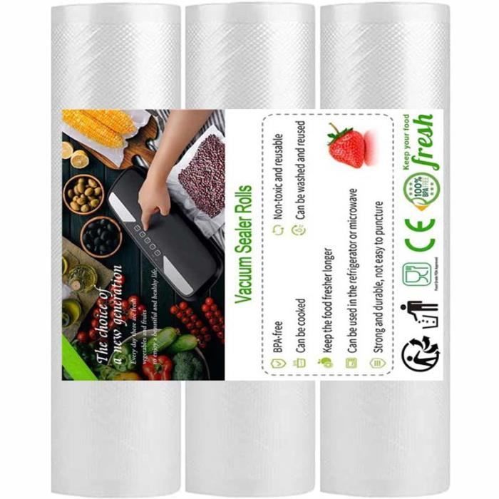 AiQInu Rouleau Sous Vide Alimentaire, 3 Rouleaux Sous Vide