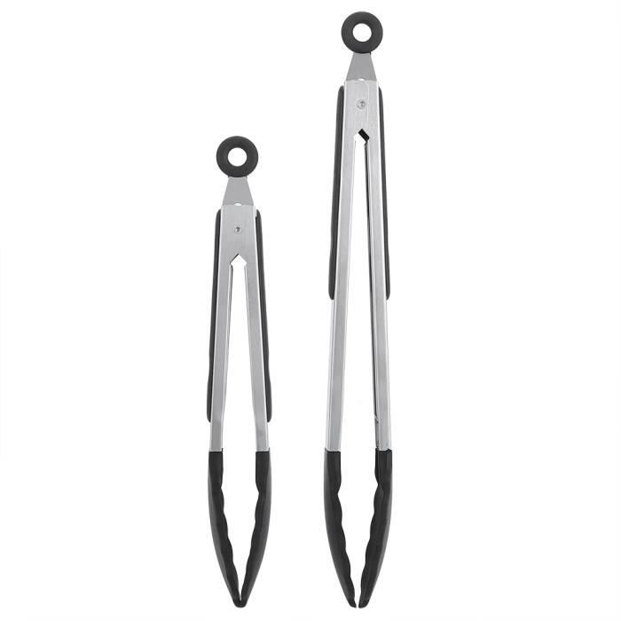 Pince Alimentaire 24572 Pince à Servir Acier Inoxydable Gris 34 X 8 X 2.5 Cm Ustensiles De Cuisine Inox