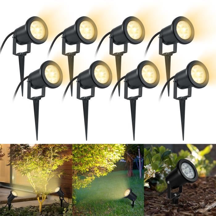 HENGMEI Lampe Extérieur Éclairage de Jardin Blanc Chaude LED Décoration