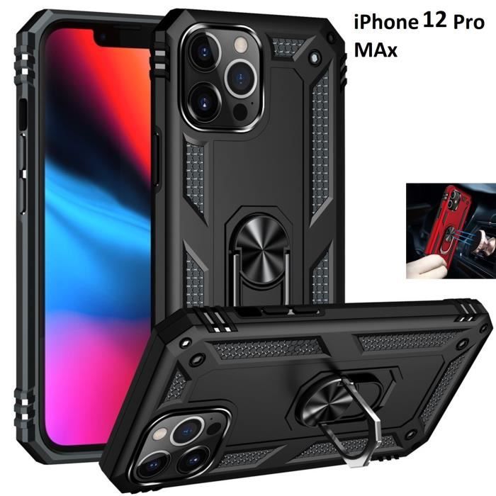 Coque Renforcée pour APPLE IPHONE 12 PRO MAX - armor antichoc Noir ...