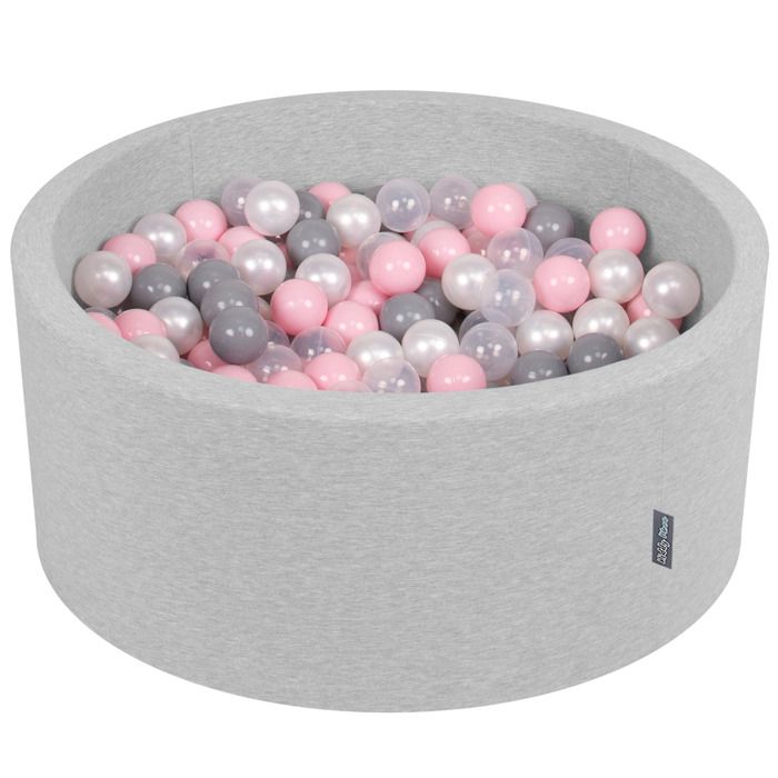 Kiddymoon 90x40cm 300 Balles 7cm Piscine A Balles Pour Bebe Rond Fabrique En Ue Gris Clair Perle Gris Transparent Rose Poudre Cdiscount Jeux Jouets